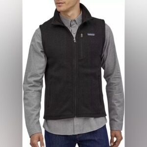 Y2K 90s, Vintage Patagonia” Men's Charcoal black retro pile zip Vest size S